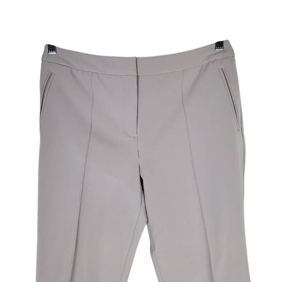 NWT Adrianna Papell Light Gray Slit-Front Slim Fit Ankle Dress Pants Size 10 - Picture 3 of 16